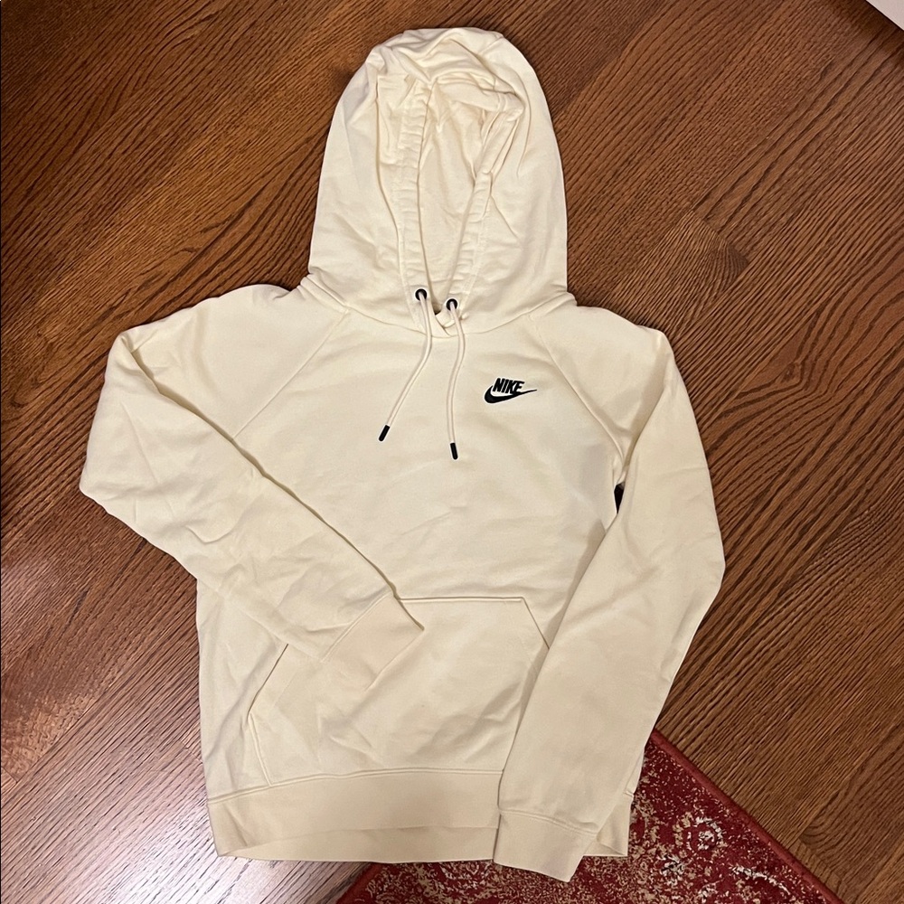 Nike Cream Hoodie with Black Logo